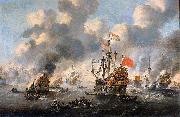 The burning of the English fleet off Chatham, 20 June 1667. unknow artist